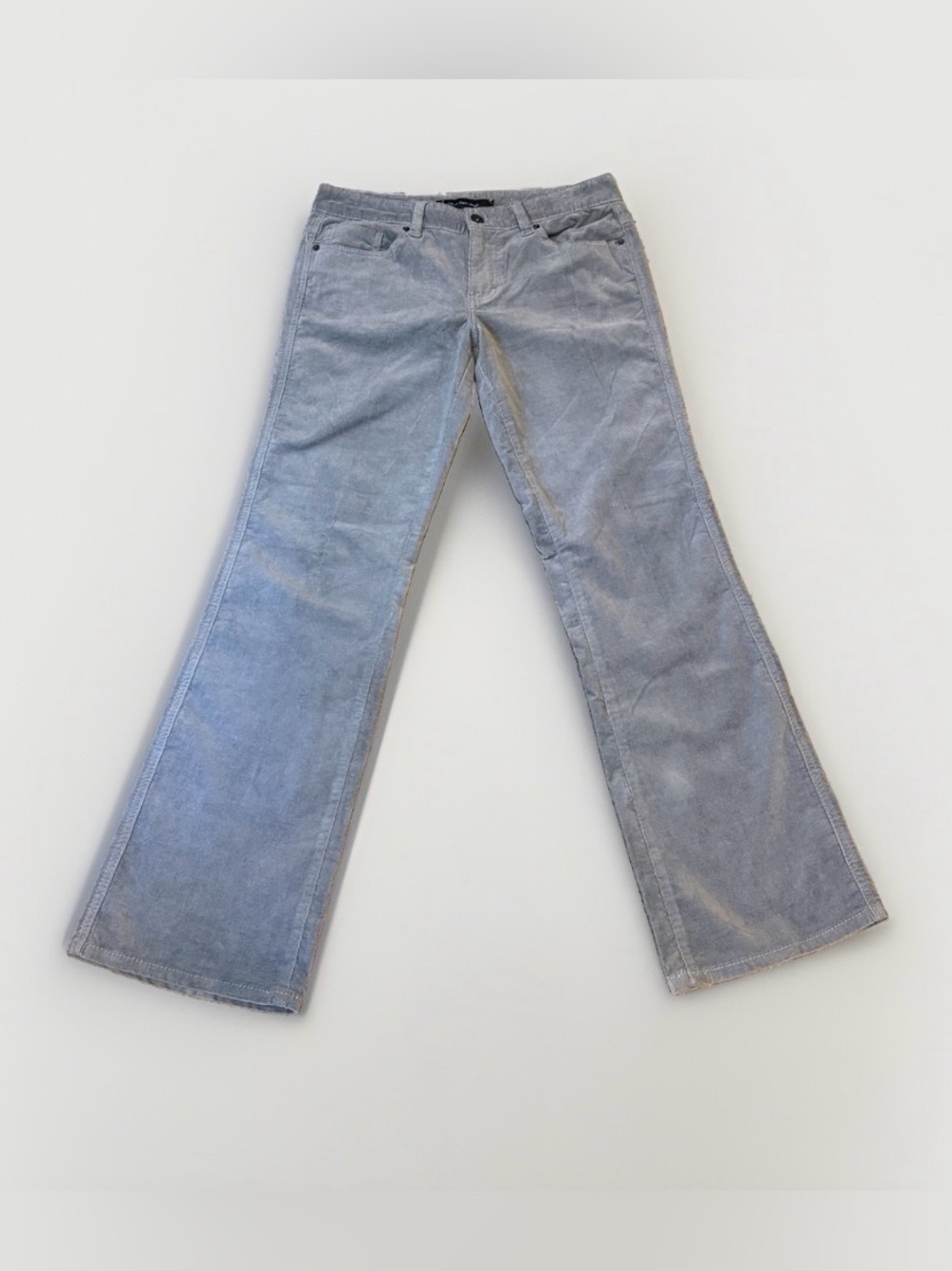 Calvin Klein Jeans Gray Stretch Velour Bootcut Pants Size 8 Cotton